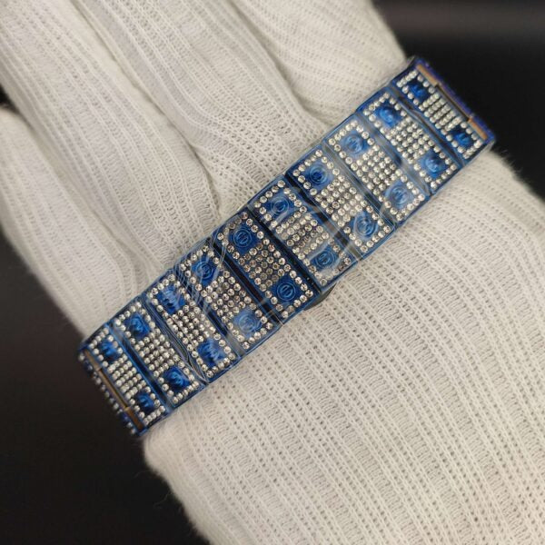 Cartier Artificial Diamond Blue Round-Square Watch