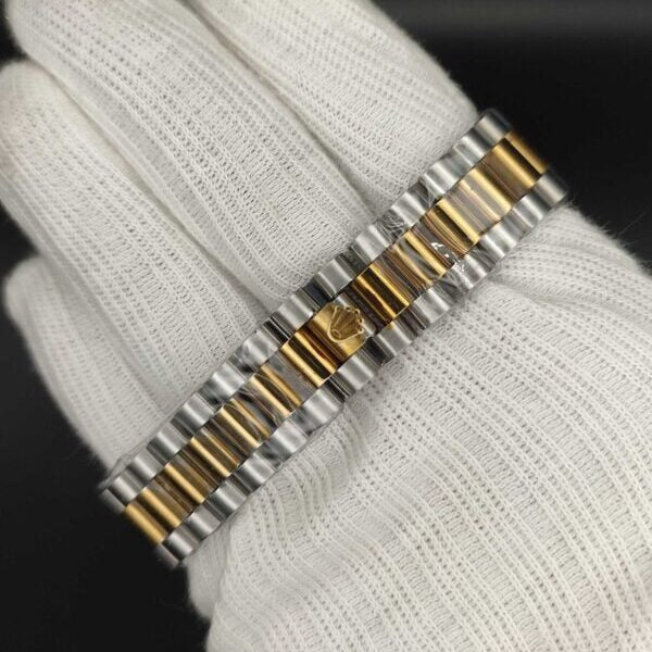 RLX Day-Date 2Tone Chain with Silver Dial