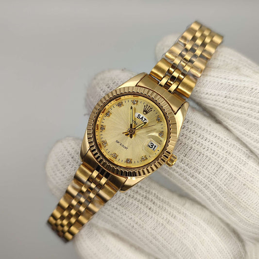 ROLEX Day-Date Watch ( Golden )ROLEX Day-Date Watch ( Women )