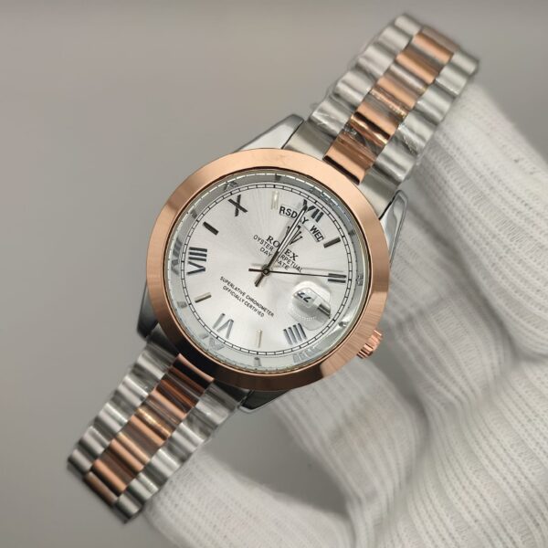RLX Day-Date 2Tone Chain with Silver Dial