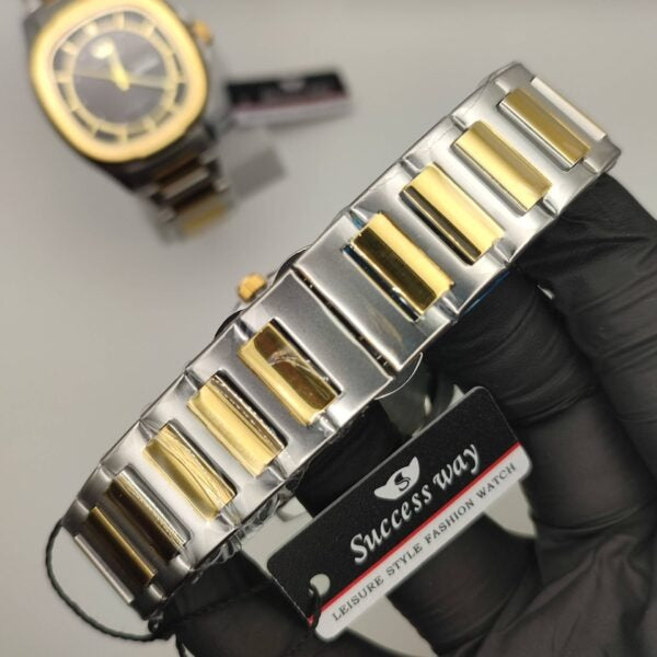 Success Way Classic 2-Tone Wrist Watch with Golden Dial